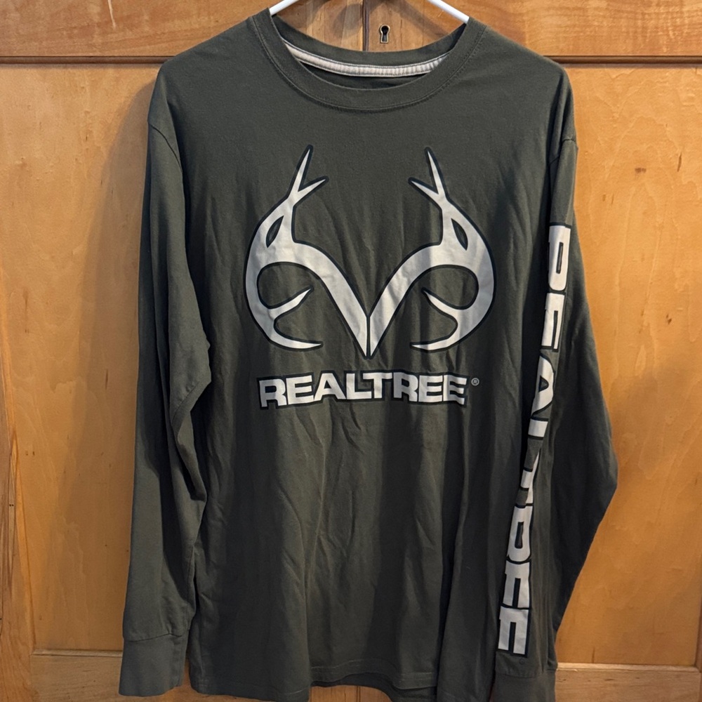 Realtree Men's Olive Long Sleeve Tee